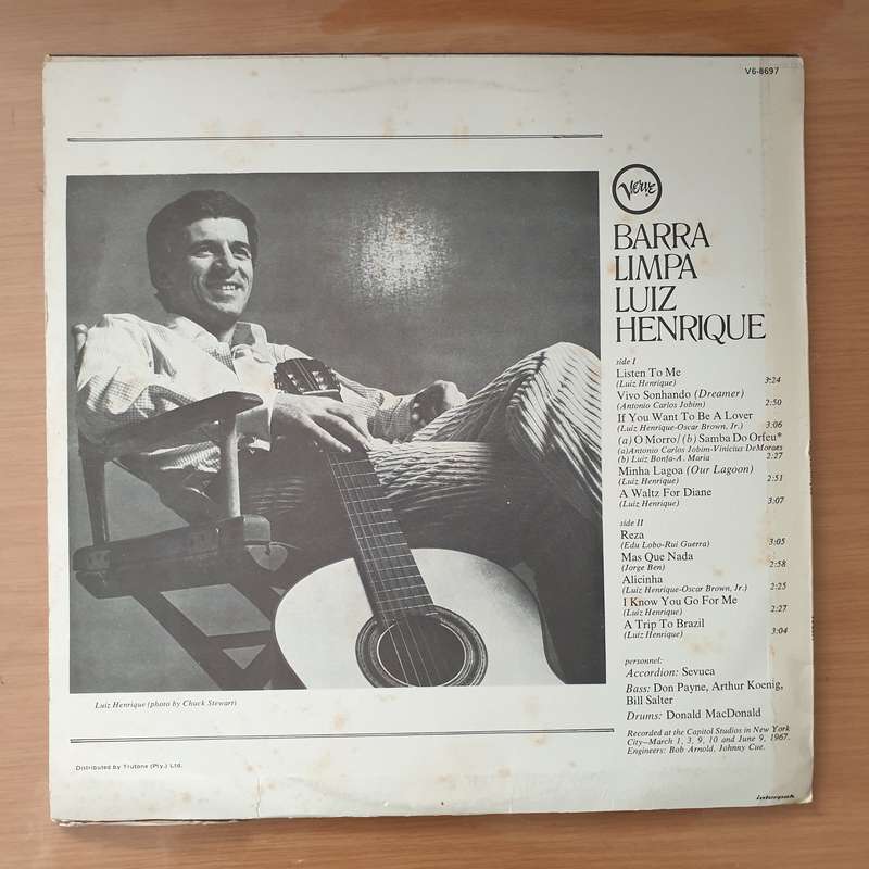 Luiz Henrique  Barra Limpa - Vinyl LP Record - Very-Good+ Quality (VG+) (verygoodplus)