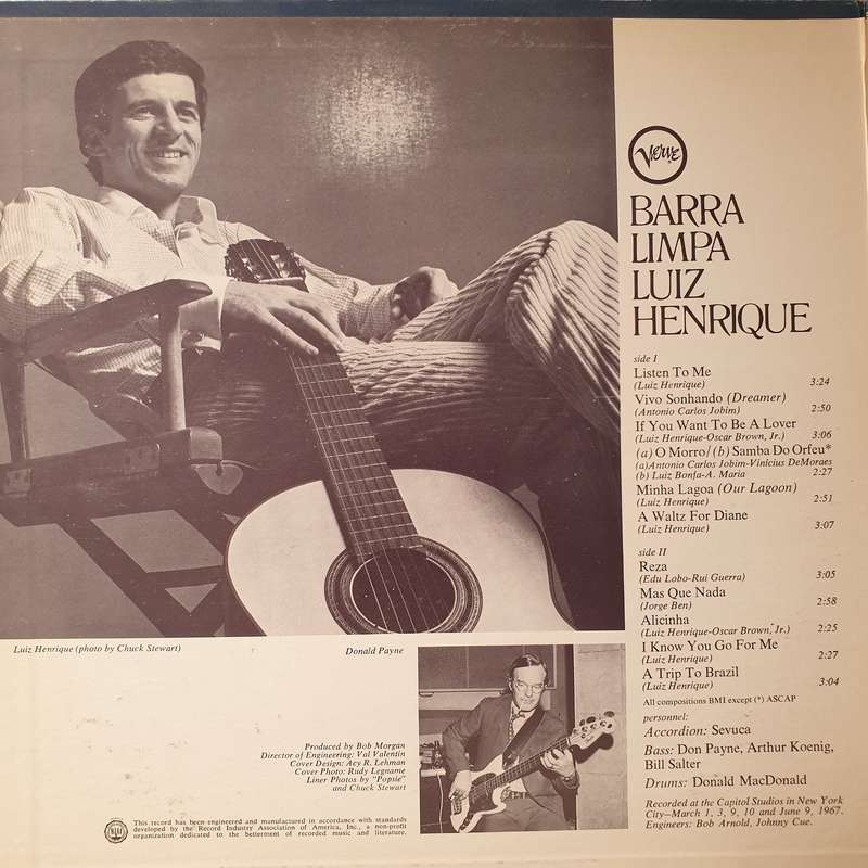 Luiz Henrique  Barra Limpa - Vinyl LP Record - Very-Good+ Quality (VG+) (verygoodplus)
