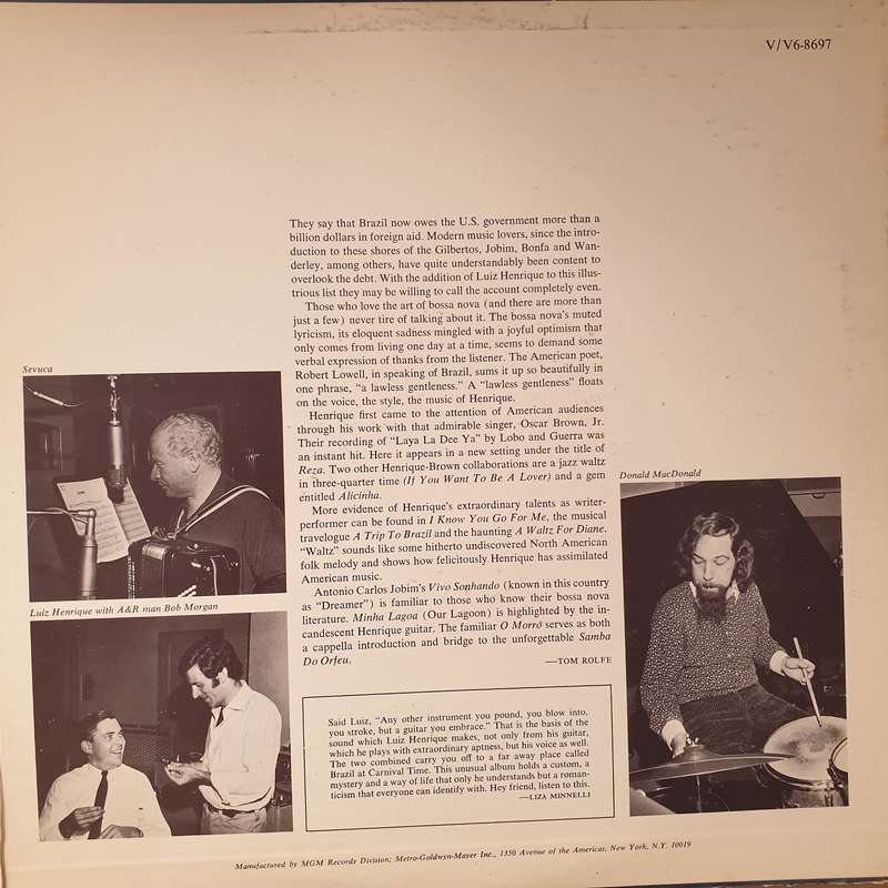 Luiz Henrique  Barra Limpa - Vinyl LP Record - Very-Good+ Quality (VG+) (verygoodplus)