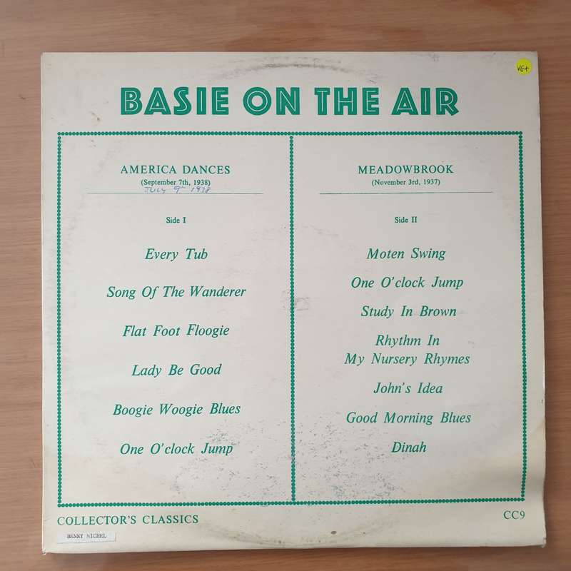 Count Basie  Basie On The Air - Vinyl LP Record - Very-Good+ Quality (VG+) (verygoodplus)
