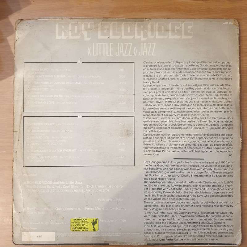 Roy Eldridge - Little Jazz - Vinyl LP Record - Very-Good+ Quality (VG+) (verygoodplus)