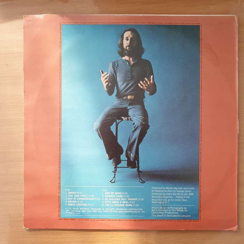 George Carlin  FM & AM - Vinyl LP Record - Very-Good+ Quality (VG+) (verygoodplus)