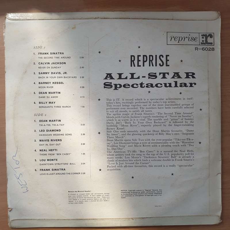 Reprise All-Star Spectacular - Vinyl LP Record - Very-Good Quality (VG) (vgood)