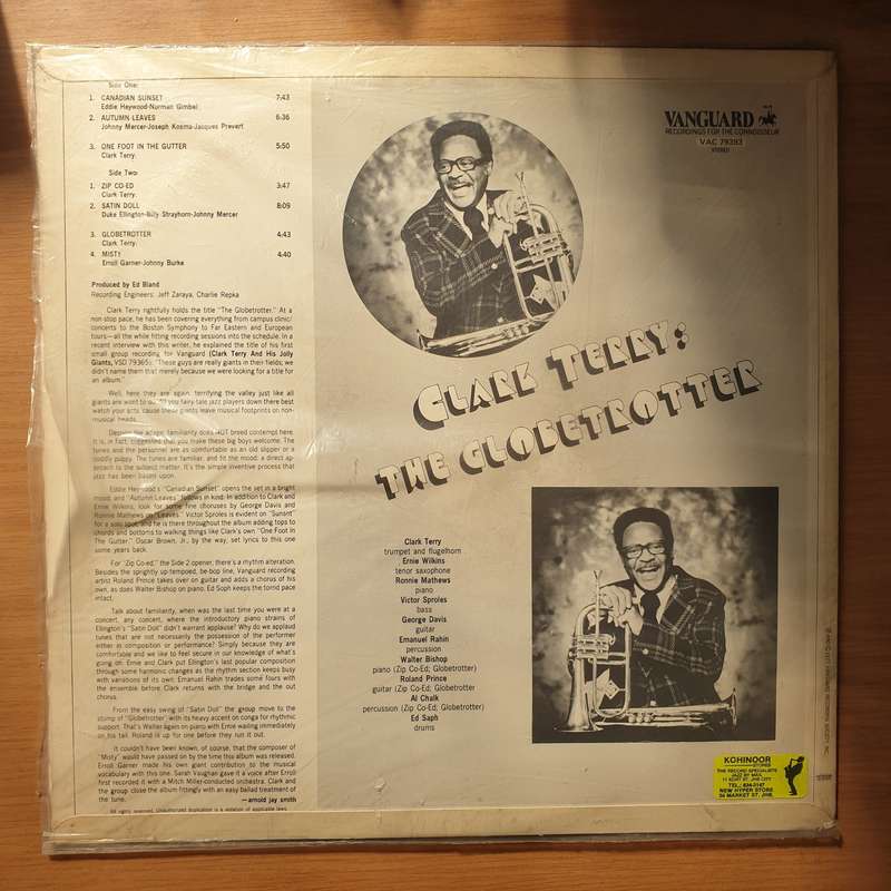 Clark Terry  The Globetrotter  Vinyl LP Record - Very-Good+ Quality (VG+) (verygoodplus)