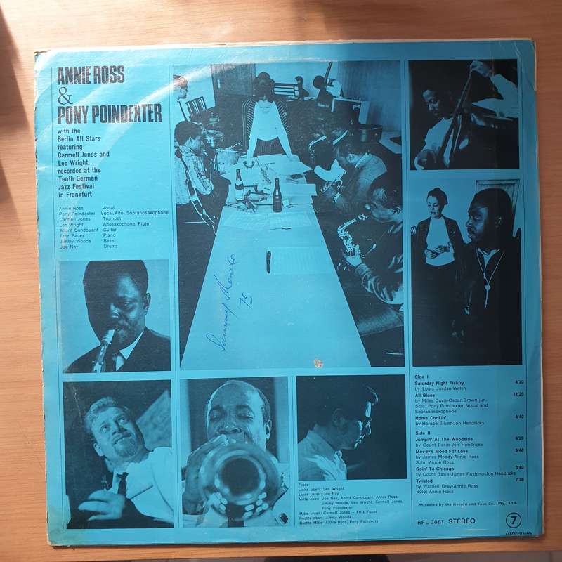 Annie Ross & Pony Poindexter With The Berlin All Stars Feat. Carmell Jones And Leo Wright  Ten...
