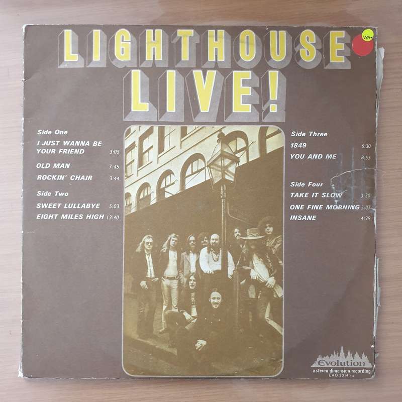 Lighthouse  Lighthouse Live! - Double Vinyl LP Record - Very-Good+ Quality (VG+) (verygoodplus)