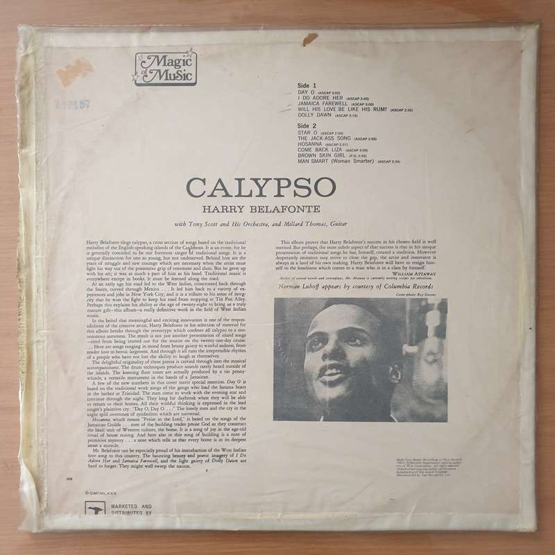 Harry Belafonte - Calypso (Magic) - Vinyl LP Record - Very-Good+ Quality (VG+) (verygoodplus)
