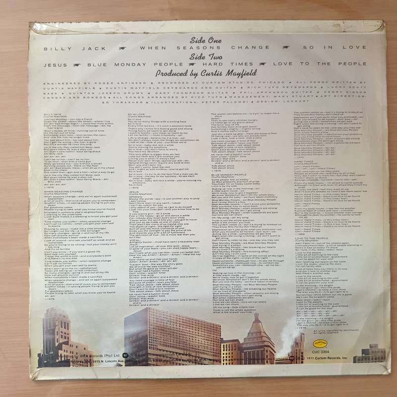 Curtis Mayfield - There's No Place Like America Today - Vinyl LP Record - Very-Good Quality (VG) ...