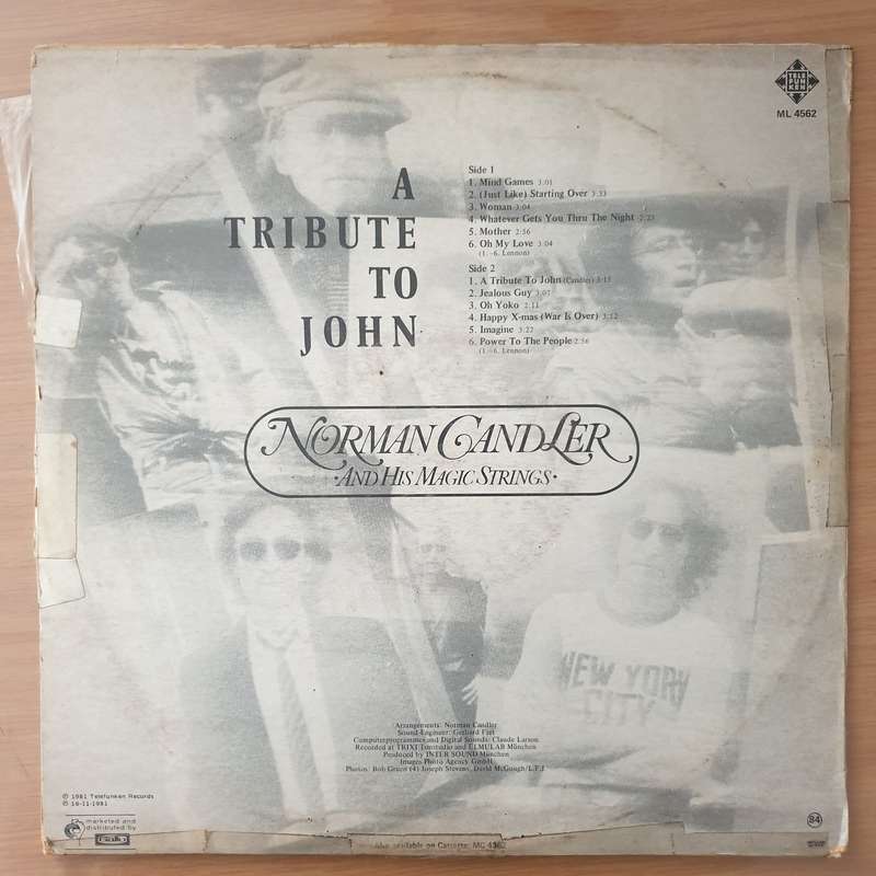 Norman Candler and his Magic Strings Play John Lennon - A Tribute To John - Vinyl LP Record - Ver...
