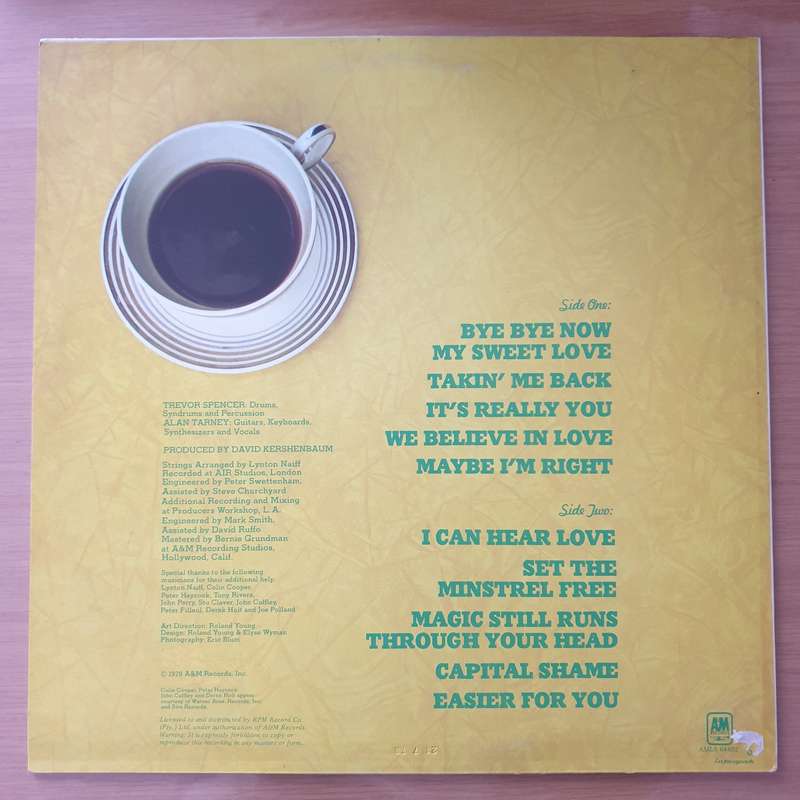 Tarney/Spencer Band - Three's A Crowd - Vinyl LP Record - Very-Good+ Quality (VG+) (verygoodplus)
