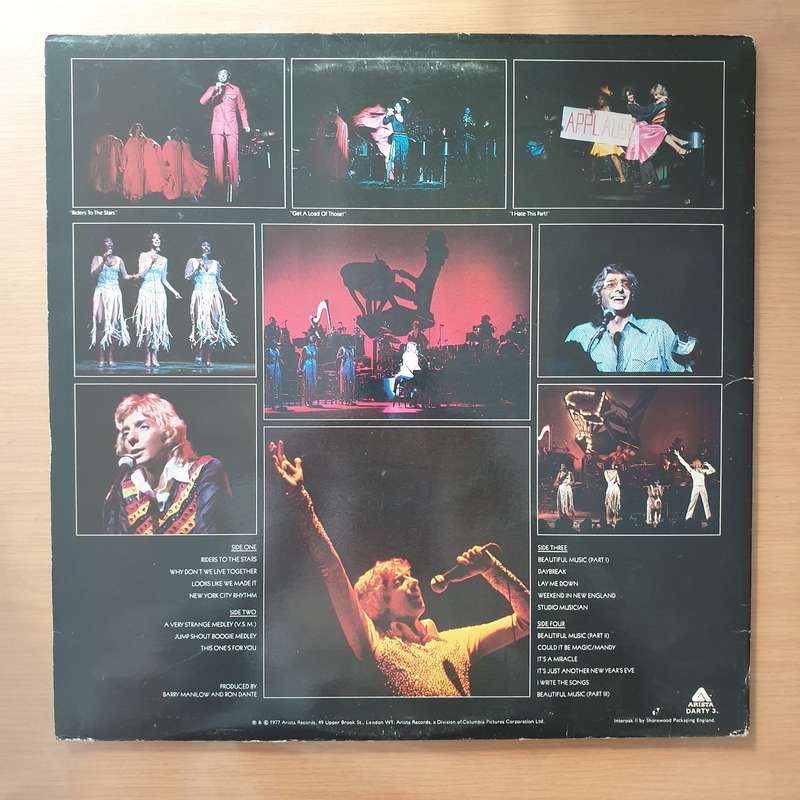 Barry Manilow - Barry Manilow Live (UK) - Vinyl LP Record (VG+)