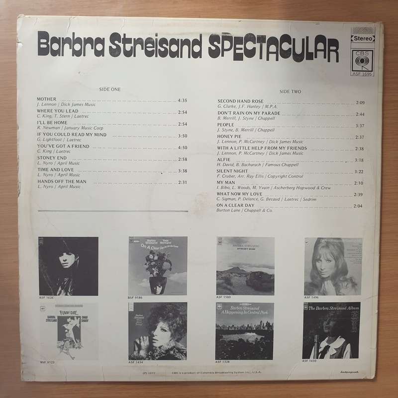 Barbra Streisand - Spectacular - Vinyl LP Record - Very-Good+ Quality (VG+) (verygoodplus)