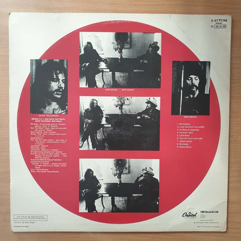 Bob Seger  Smokin' O.P.'S - Vinyl LP Record - Very-Good+ Quality (VG+) (verygoodplus)