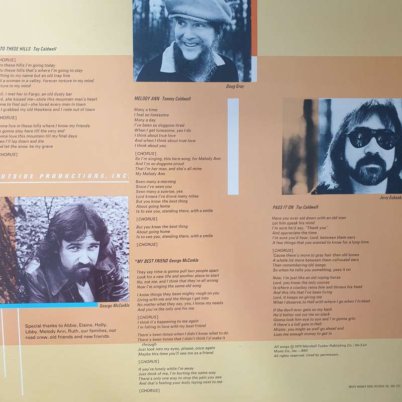 The Marshall Tucker Band  Running Like The Wind - Vinyl LP Record - Very-Good+ Quality (VG+) (...