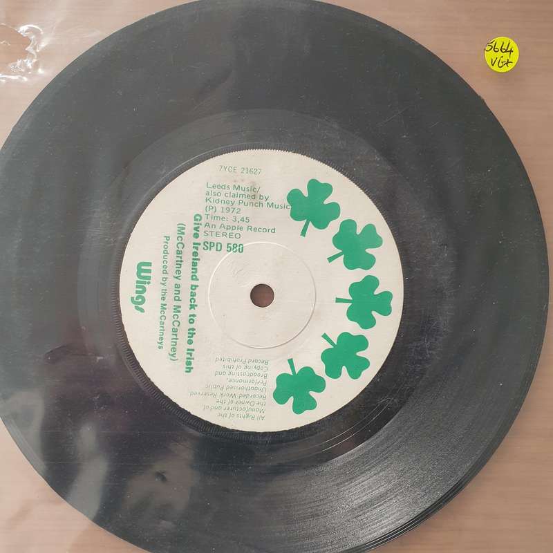 Wings  Give Ireland Back To The Irish - Vinyl 7" Record - Very-Good+ Quality (VG+) (verygoodplus)