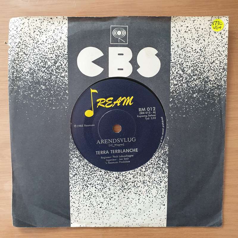 Terra Terblanche  Arendsvlug - Vinyl 7" Record - Very-Good+ Quality (VG+) (verygoodplus)