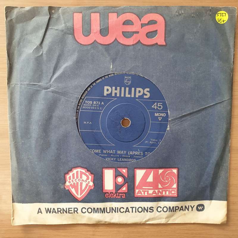 Vicky Leandros  Come What May (Apres Toi) - Vinyl 7" Record - Very-Good+ Quality (VG+) (verygo...