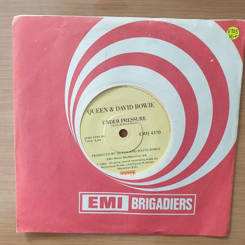 Queen & David Bowie  Under Pressure - Vinyl 7" Record - Very-Good+ Quality (VG+) (verygoodplus)