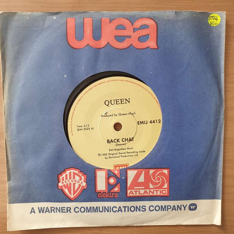 Queen  Back Chat - Vinyl 7" Record - Very-Good+ Quality (VG+) (verygoodplus)