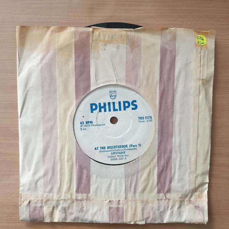Lipstique  At The Discotheque (Rhodesia) - Vinyl 7" Record - Very-Good+ Quality (VG+) (verygoo...