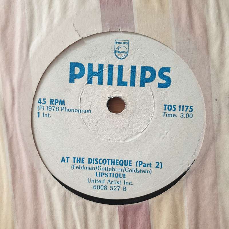 Lipstique  At The Discotheque (Rhodesia) - Vinyl 7" Record - Very-Good+ Quality (VG+) (verygoo...