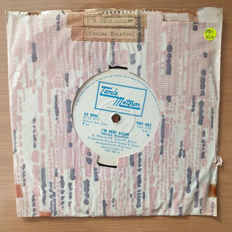 Thelma Houston  I'm Here Again (Rhodesia) - Vinyl 7" Record - Very-Good+ Quality (VG+) (verygo...