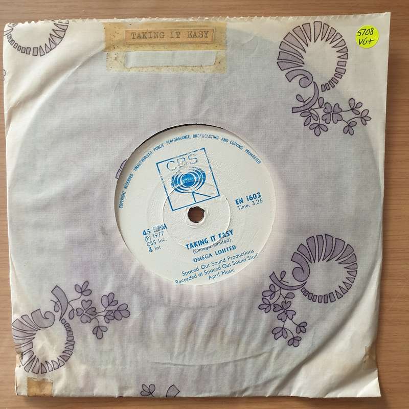 Omega Limited  Taking It Easy / I Love My Life (Rhodesia) - Vinyl 7" Record - Very-Good+ Quali...