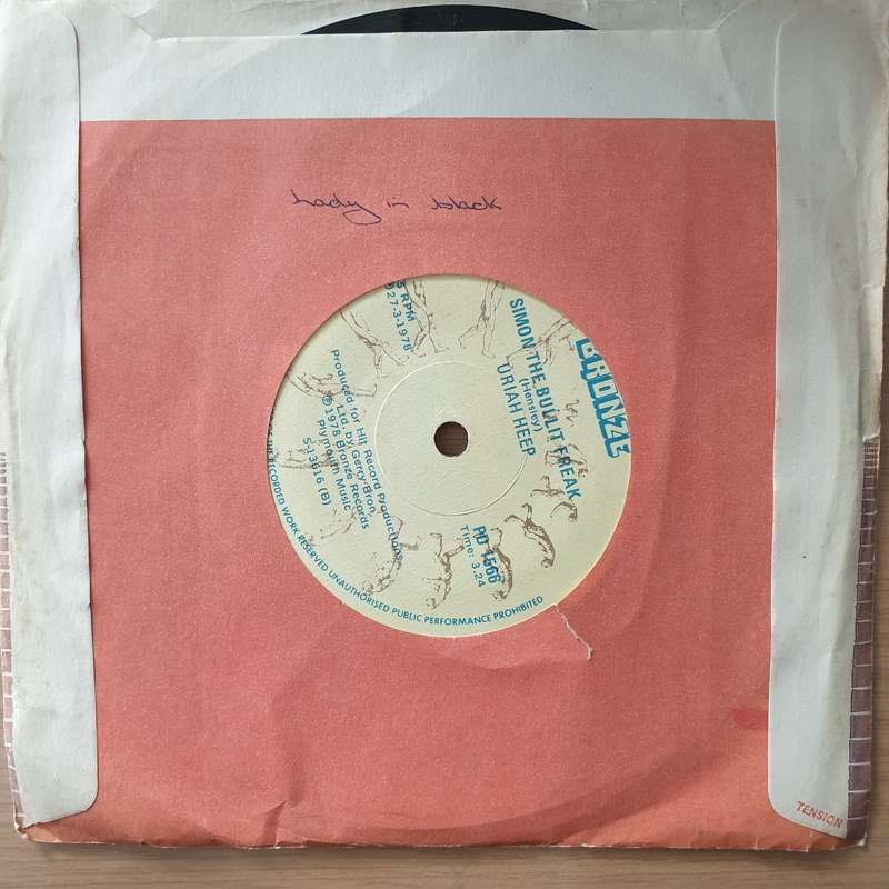 Uriah Heep  Lady In Black - Vinyl 7" Record - Very-Good+ Quality (VG+) (verygoodplus)