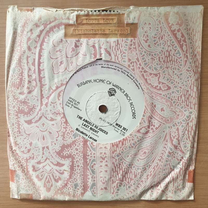 Nicolette Larson  Lotta Love (Rhodesia) - Vinyl 7" Record - Very-Good+ Quality (VG+) (verygood...