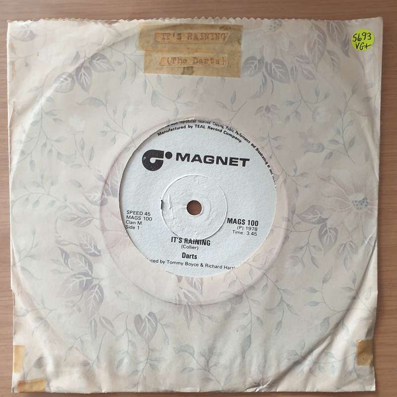 Darts  It's Raining - Vinyl 7" Record - Very-Good+ Quality (VG+) (verygoodplus)