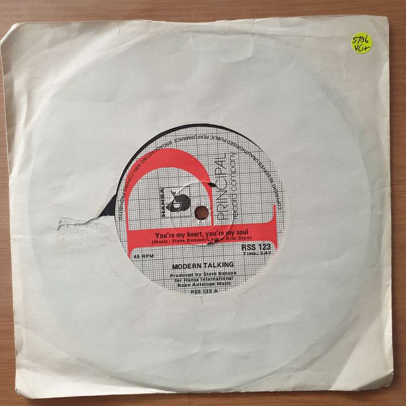 Modern Talking  You're My Heart, You're My Soul - Vinyl 7" Record - Very-Good+ Quality (VG+) (...