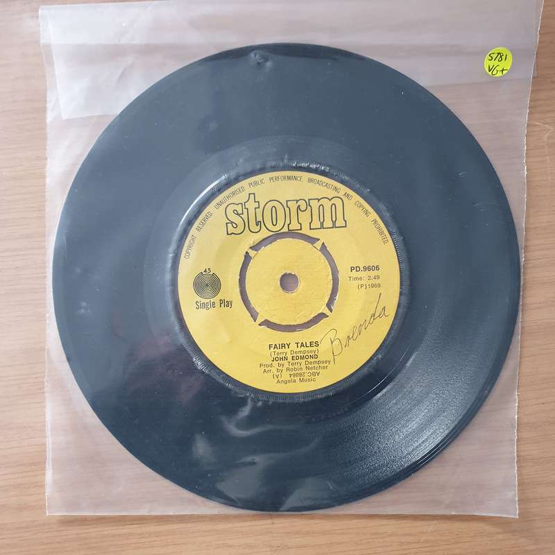 John Edmond   Fairy Tales - Vinyl 7" Record - Very-Good+ Quality (VG+) (verygoodplus)