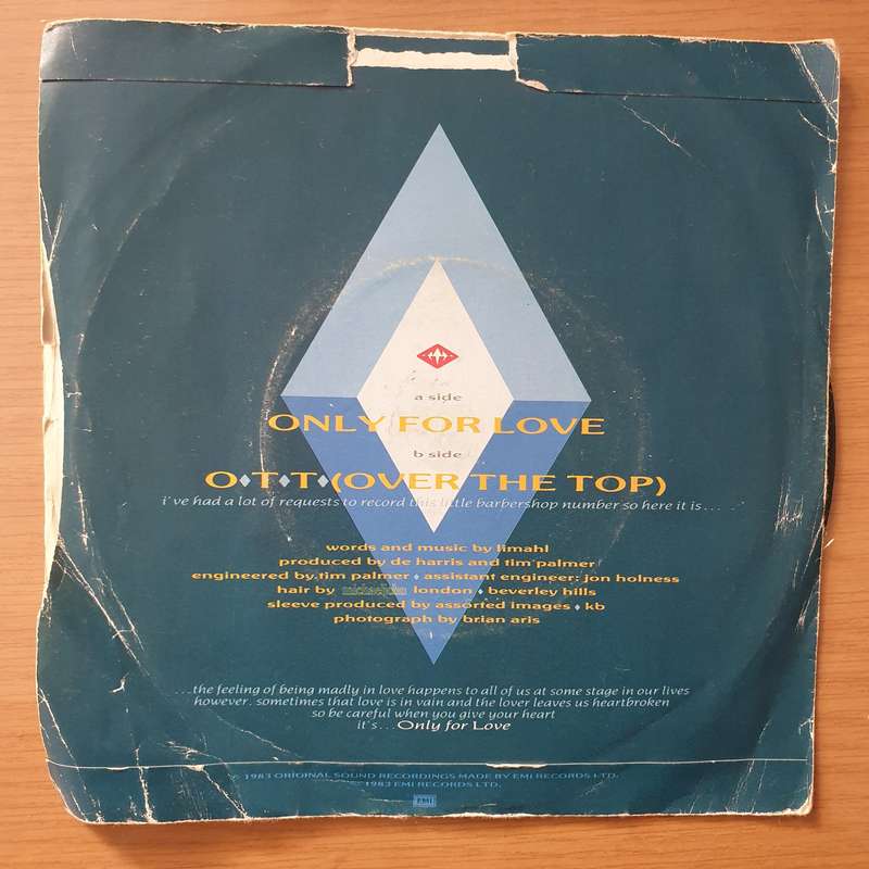 Limahl  Only For Love - Vinyl 7" Record  (VG+)