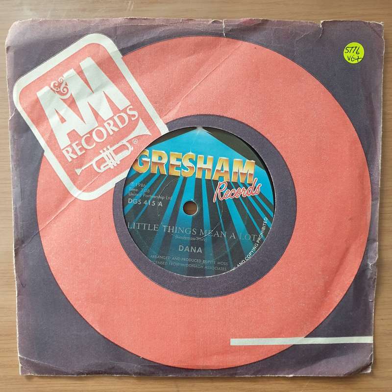 Dana  Little Things Mean A Lot - Vinyl 7" Record - Very-Good+ Quality (VG+) (verygoodplus)