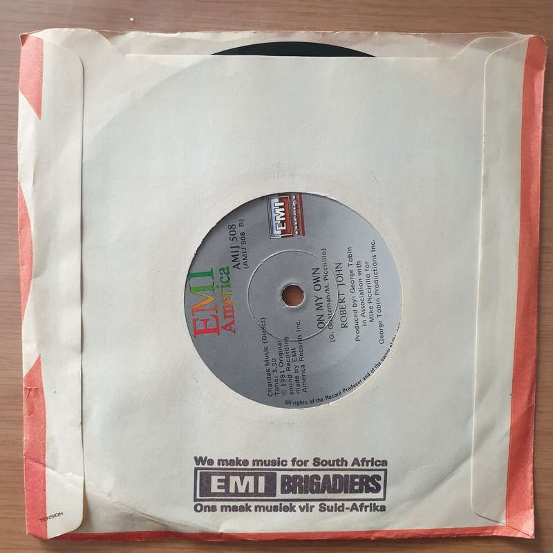 Robert John  Sherry / On My Own - Vinyl 7" Record - Very-Good+ Quality (VG+) (verygoodplus)