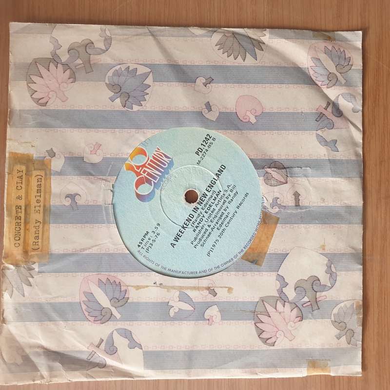 Randy Edelman  Concrete And Clay - Vinyl 7" Record - Very-Good+ Quality (VG+) (verygoodplus)