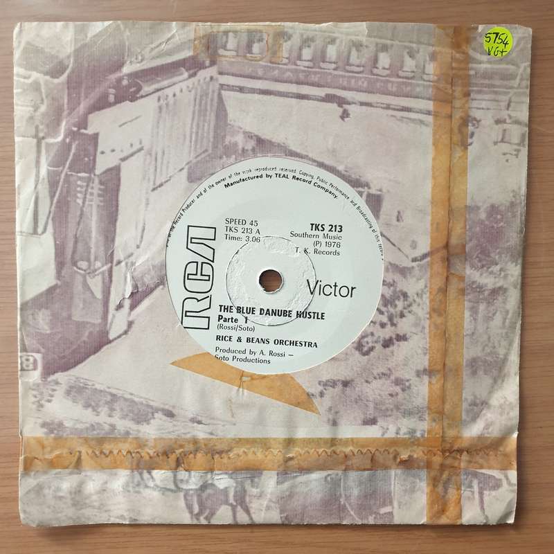 Rice And Beans Orchestra  The Blue Danube Hustle (Rhodesia) - Vinyl 7" Record - Very-Good+ Qua...