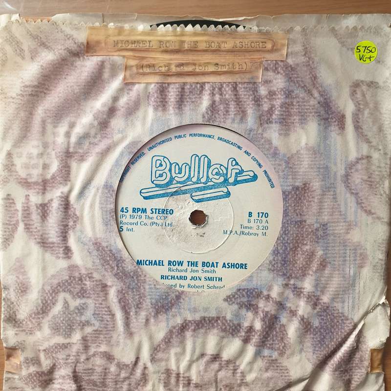 Richard Jon Smith  Michael Row The Boat Ashore (Rhodesia) - Vinyl 7" Record - Very-Good+ Quali...