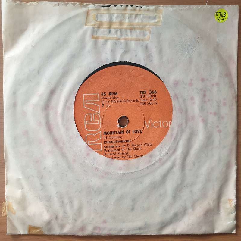 Charley Pride  Mountain Of Love - Vinyl 7" Record - Very-Good+ Quality (VG+) (verygoodplus)
