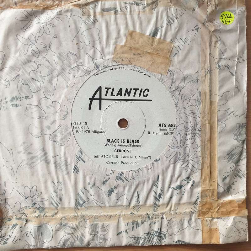 Cerrone  Black Is Black (Rhodesia) - Vinyl 7" Record - Very-Good+ Quality (VG+) (verygoodplus)