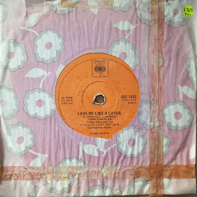 Tina Charles  Love Me Like A Lover - Vinyl 7" Record - Very-Good+ Quality (VG+) (verygoodplus)