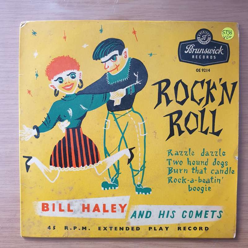 Bill Haley And His Comets  Rock 'N Roll - Vinyl 7" Extended Play P Record - Very-Good+ Quality...