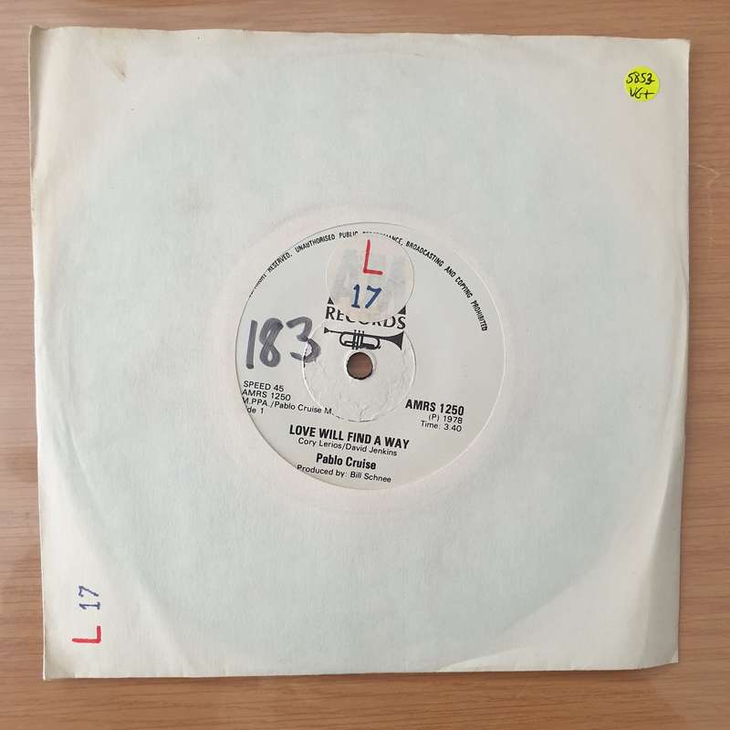 Pablo Cruise  Love Will Find A Way - Vinyl 7" Record - Very-Good+ Quality (VG+)