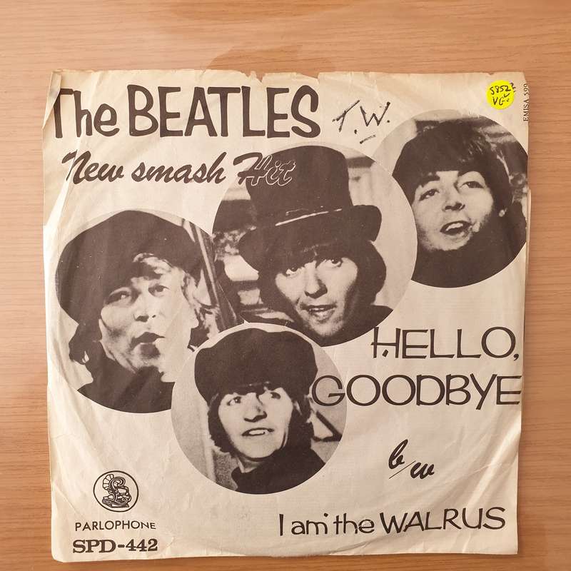 The Beatles  Hello, Goodbye - Vinyl 7" Record - Very-Good Quality (VG)