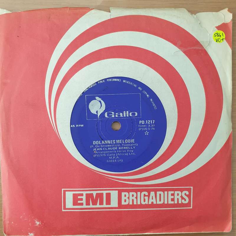 Jean-Claude Borelly - Dolannes Melodie - Vinyl 7" Record - Very-Good+ Quality (VG+) (verygoodplus)