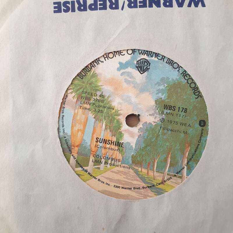 Colombus  Milky Ways / Sunshine - Vinyl 7" Record - Very-Good+ Quality (VG+) (verygoodplus)