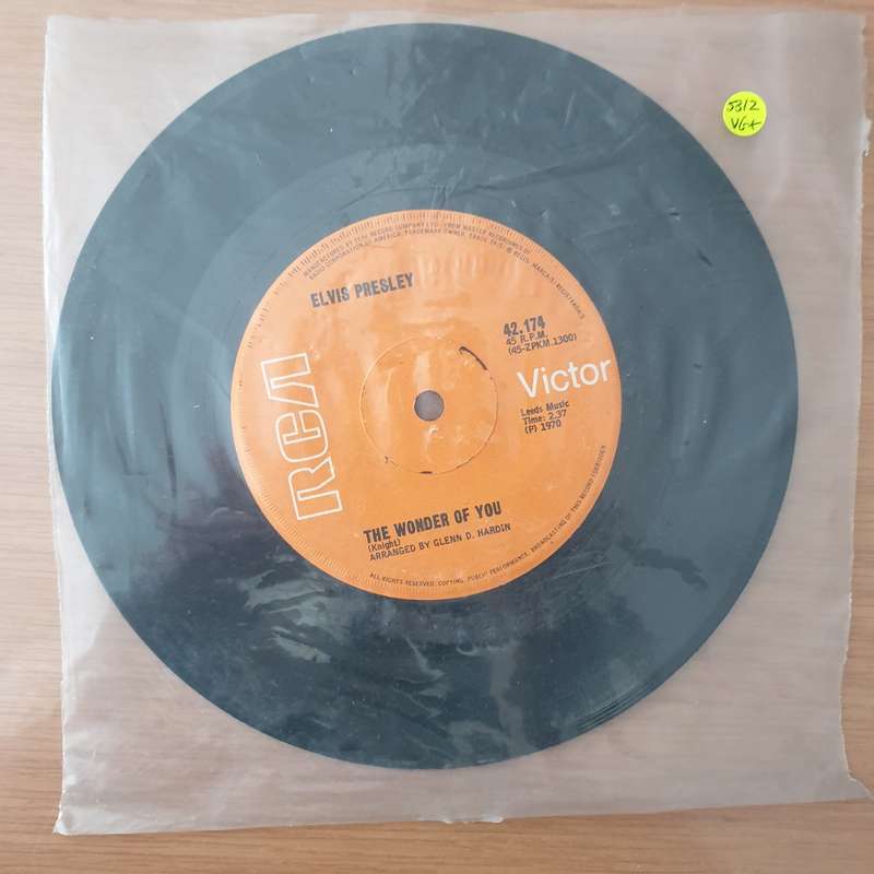 Elvis Presley  Mama Liked The Roses / The Wonder Of You - Vinyl 7" Record - Very-Good+ Quality...