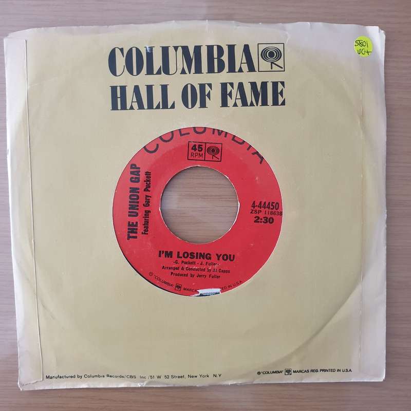 The Union Gap Featuring Gary Puckett  Young Girl - Vinyl 7" Record - Very-Good+ Quality (VG+) ...