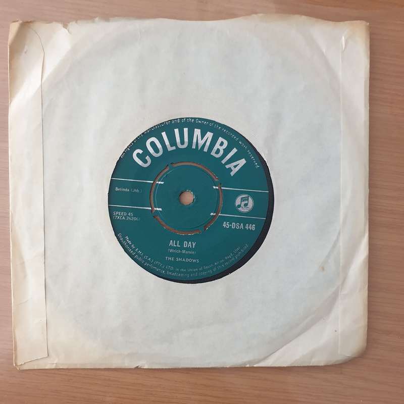 The Shadows  Dance On - Vinyl 7" Record - Very-Good+ Quality (VG+) (verygoodplus)