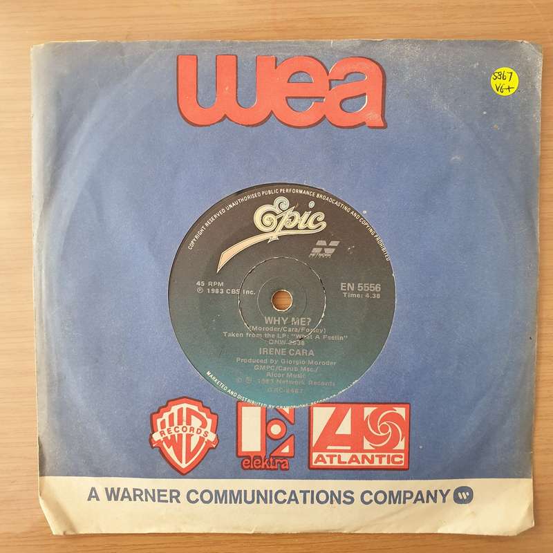 Irene Cara  Why Me? - Vinyl 7" Record - Very-Good+ Quality (VG+) (verygoodplus)